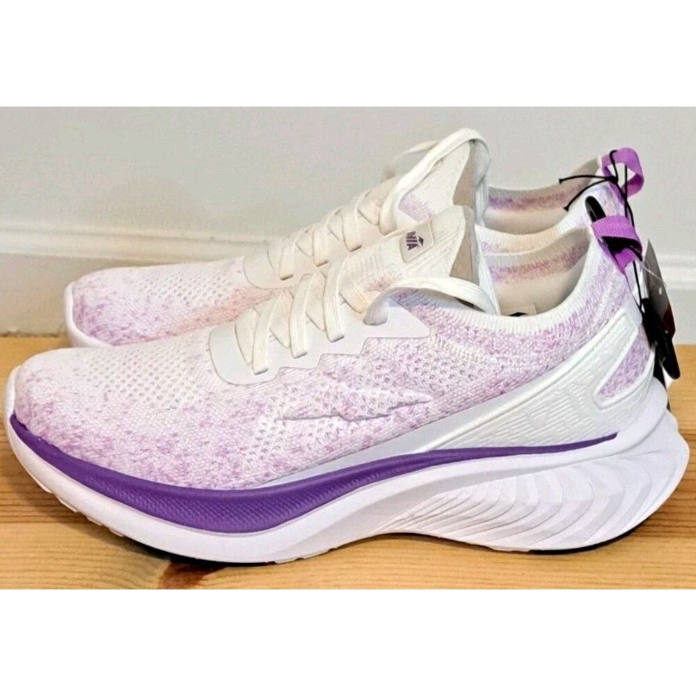 Avia Women's White/Purple Lace-Up Low Top Athletic Sneakers Mesh Rubber Size 10